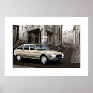 Citroen GS Pallas Poster Illustration