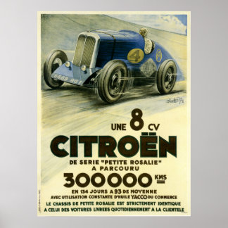 Citroen sets a distance record in 1933 Poster