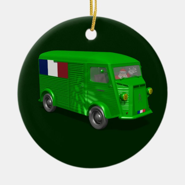 Citroen Type H Van Tube Ceramic Tree Decoration (Front)