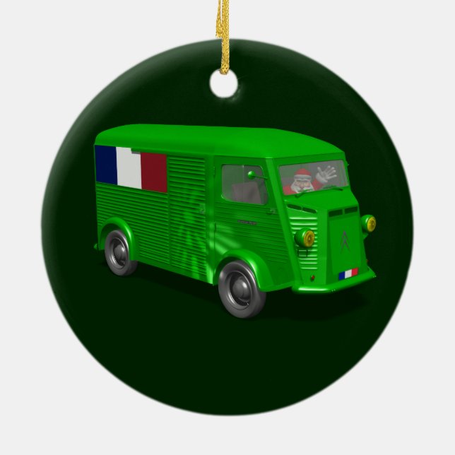 Citroen Type H Van Tube Ceramic Tree Decoration (Back)