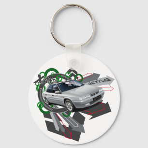 Citroen Xantia Activa Illustrated Key ring