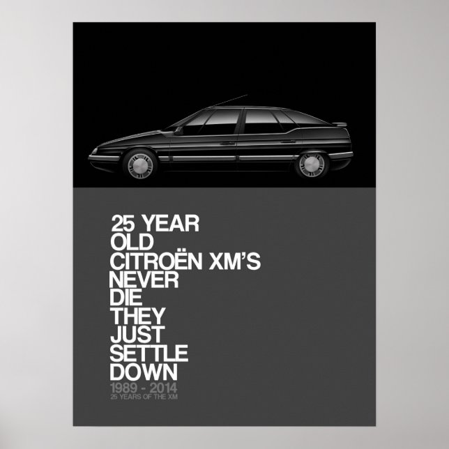 Citroen XM 25th Anniversary Poster (Front)