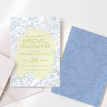 Citron Bloom Bridal Shower Invitation