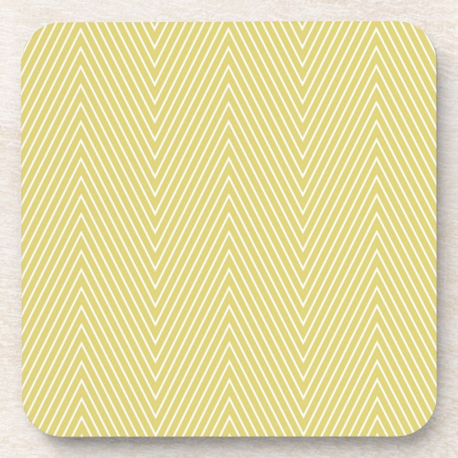 citron chevron coaster (Front)
