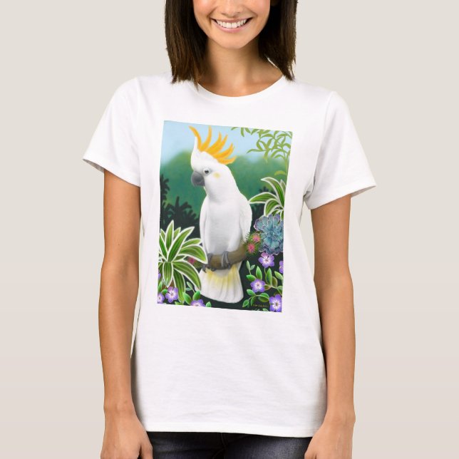 Citron Cockatoo Ladies Babydoll T-Shirt (Front)
