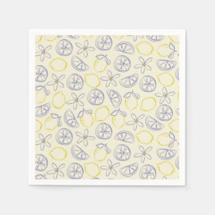 Citron Doodle Pattern Napkins