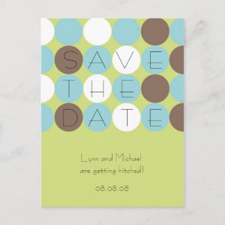 Citron Dots Save the Date Postcard (Customisable)