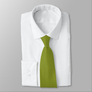 Citron Green Modern Solid Colour     Tie