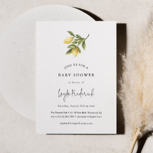 CITRON Lemon Baby Shower Invitation
