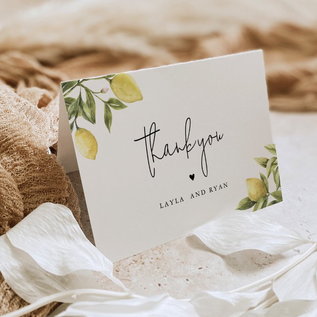 CITRON Lemon Citrus Thank You Card (Creator Uploaded)