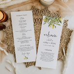 CITRON Lemon Citrus Wedding Program<br><div class="desc">The Citron Lemon Collection is a breathtaking assortment that showcases stunning watercolor depictions of lemons and greenery. Its vibrant yet delicate visuals make it the perfect choice for summer-themed events such as baby showers,  bridal showers,  or garden weddings.</div>