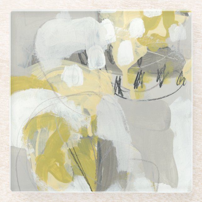 Citron Mist Glass Coaster (Front)