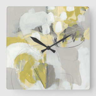 Citron Mist Square Wall Clock