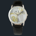 Citron Mist Watch<br><div class="desc">Citron Mist III by June Erica Vess. Features shades of yellow and grey to create an abstract design.</div>
