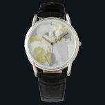 Citron Mist Watch<br><div class="desc">Citron Mist III by June Erica Vess. Features shades of yellow and grey to create an abstract design.</div>