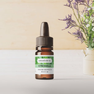 Citronella Essential Oils Fragrance Bottle Label