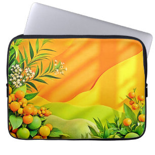 Citrus and Leaves Graphic Laptop Sleeve