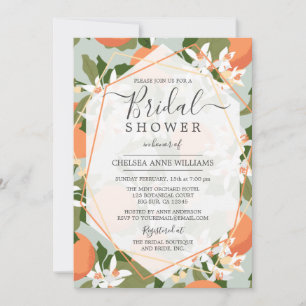 Citrus and Mint Green Bridal Shower Invitation