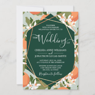 Citrus and Mint Wedding Invitation