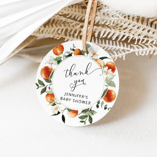 Citrus baby shower favour tag
