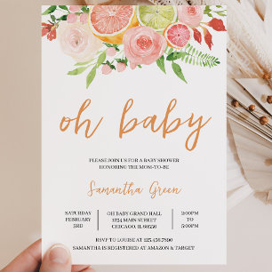 Citrus Baby Shower Invitation