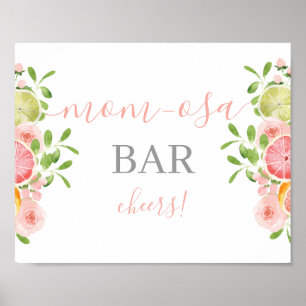 Citrus Baby Shower Mimosa Bar sign
