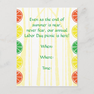 Citrus Bamboo Party Invitation