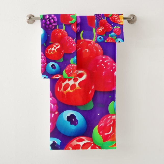 Citrus & Berries Burst Bath Towel Set (Insitu)