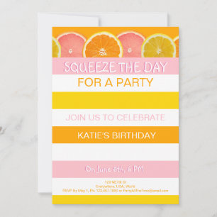 Citrus Birthday Invitation
