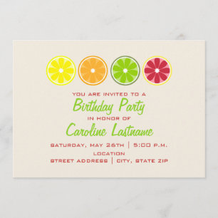 Citrus Birthday Party Invitation