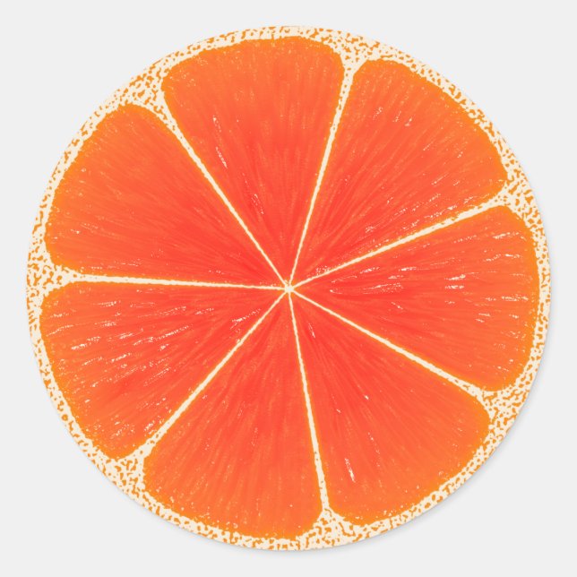 Citrus Blood Orange Fruit Slice Classic Round Sticker (Front)