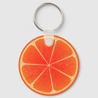 Citrus Blood Orange Fruit Slice Key Ring