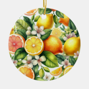 Citrus Bloom Ceramic Tree Decoration