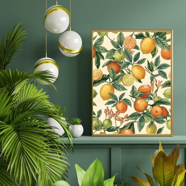 Citrus Blossom Garden Seamless Pattern Poster (Creator Uploaded)