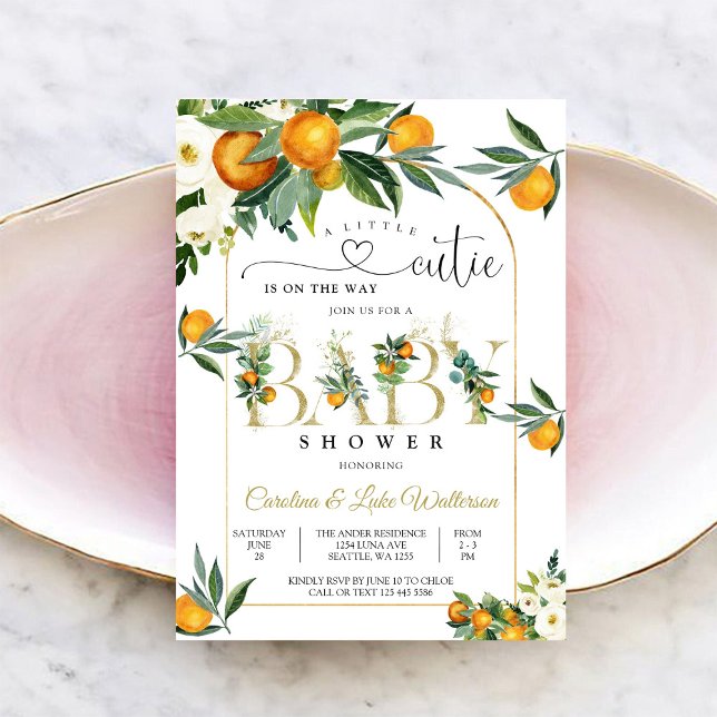 Citrus Botanical Baby Shower Invitation (Creator Uploaded)