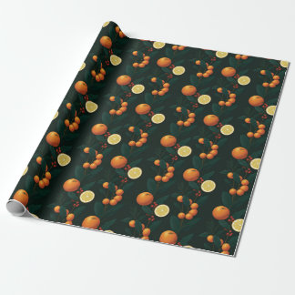 Citrus Botanical Holiday Wrapping Paper