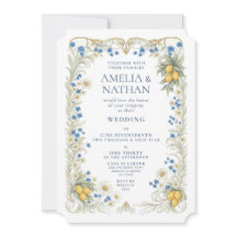 Citrus Botanical Wedding Invitation