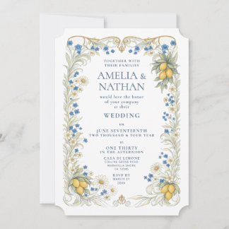 Citrus Botanical Wedding Invitation