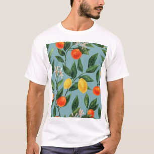 Citrus Branches: Watercolor Ornamental Pattern T-Shirt