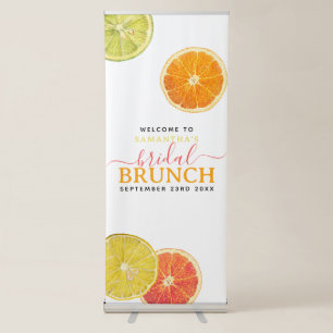 Citrus Bridal Brunch Lemon Orange Bridal Shower Retractable Banner