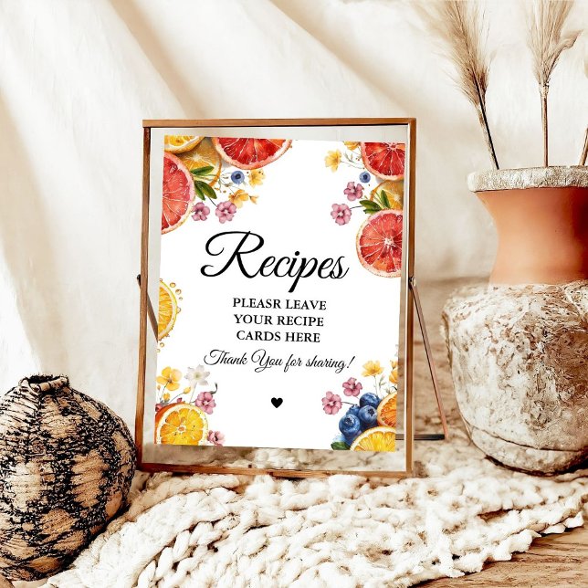 Citrus bridal Leave your Recipes Bridal shower  Poster (Creator Uploaded)