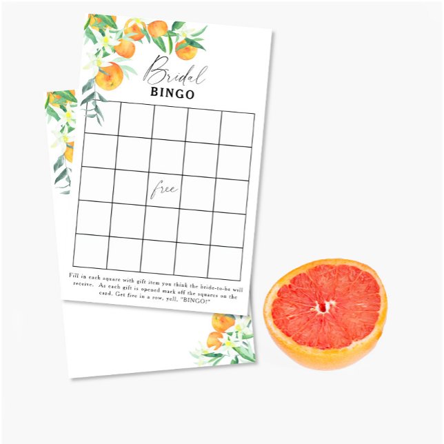 Citrus - Bridal shower bingo game (Creator Uploaded)