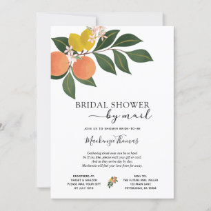 Citrus Bridal Shower by Mail Invitation