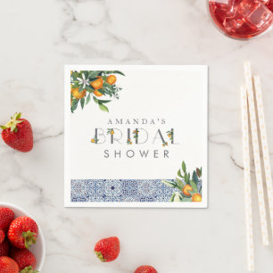 Citrus Bridal Shower custom  Napkins