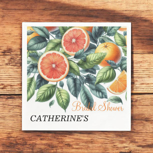 Citrus Bridal Shower Elegant Lemon & Orange  Napkin