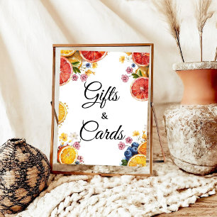 Citrus Bridal Shower Gifts & Cards Table Sign