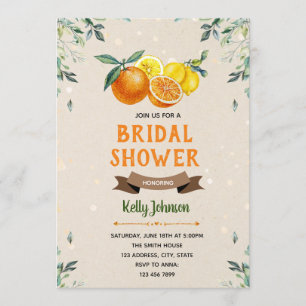 Citrus bridal shower invitation