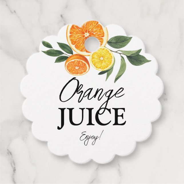  Citrus Bridal Shower Mimosa Bar Juice Labels  (Front)