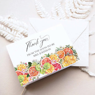 Citrus Bridal Shower Thank You Card