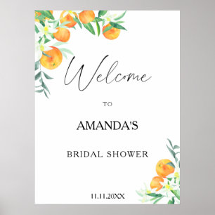 Citrus - bridal shower welcome sign